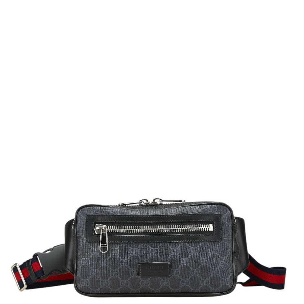 Gucci GG Supreme Sherry Body Belt Bum Crossbody Bag Belt Waist Black